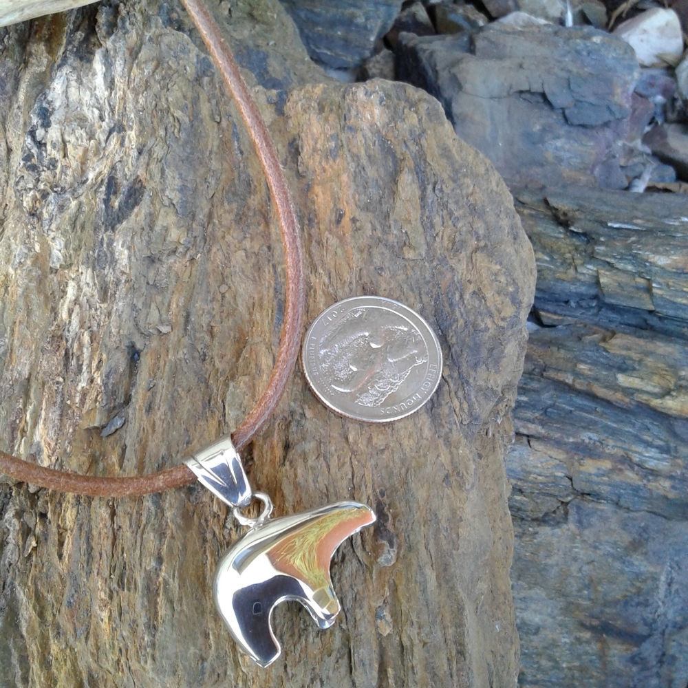 Sterling Silver Bear Fetish NECKLACE - Picture 5 of 8